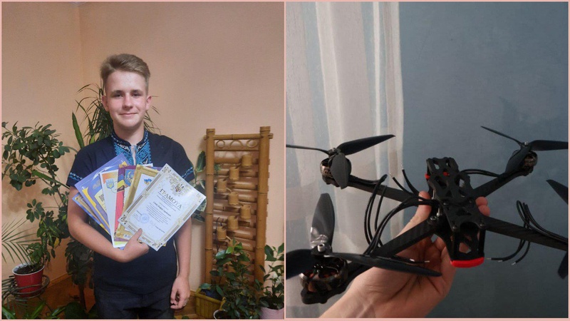 Десятикласник з Рожища зробив дрон, який вже допомагає військовим на передовій