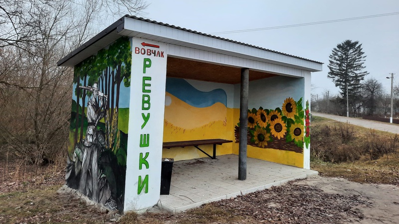 У волинському селі оригінально розмалювали зупинку
