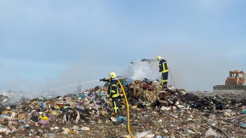 У Луцькому районі горіло сміттєзвалище. ФОТО