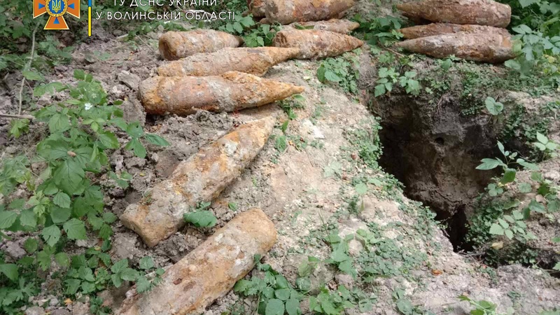 На Волині правоохоронці знешкодили 20 боєприпасів часів ІІ Світової війни