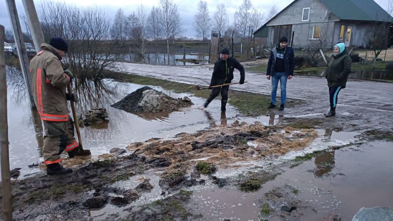 У Ратному талі води затопили присадибні ділянки. ФОТО