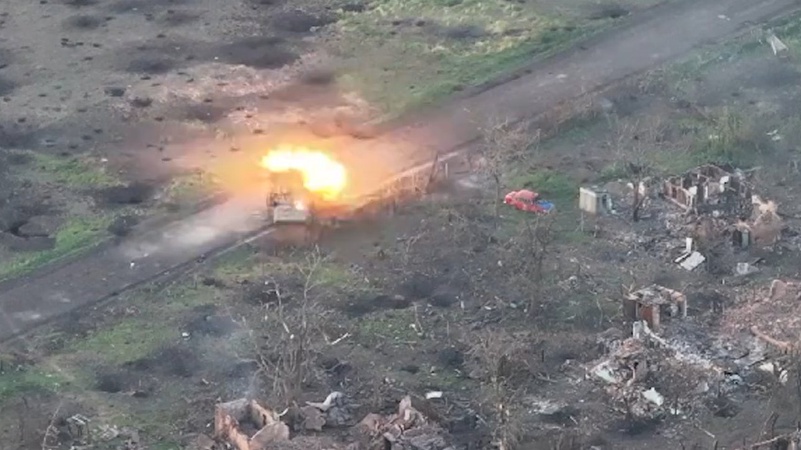 Волинські бійці атакували ворожу бойову машину піхоти