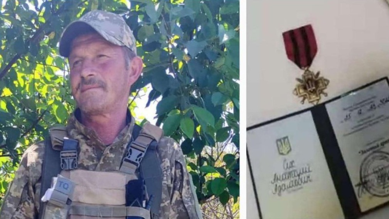 Військовий з Волині Анатолій Сех отримав «Золотий хрест» від Залужного