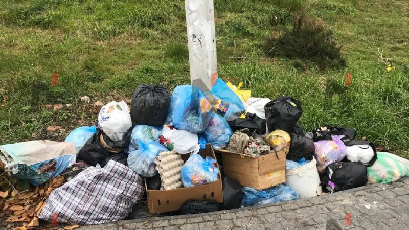 Біля луцького замку місцеві жителі складають гори сміття