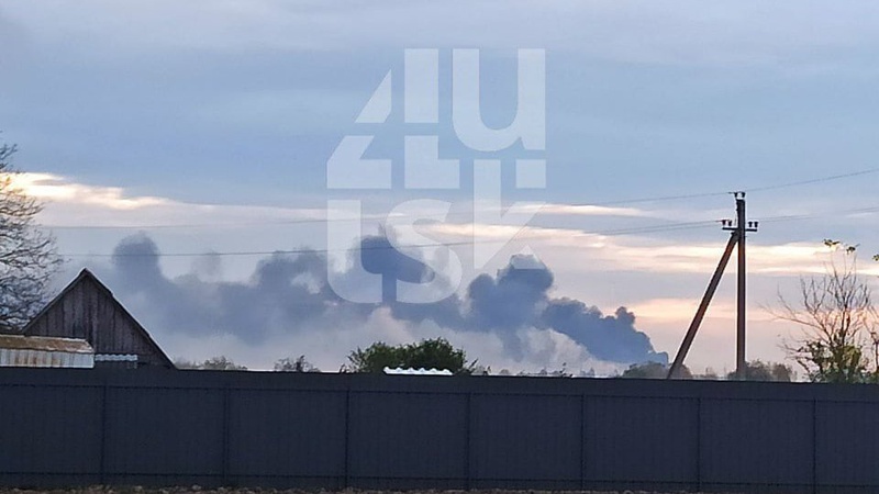 У Луцьку внаслідок обстрілу сильна пожежа.ФОТО