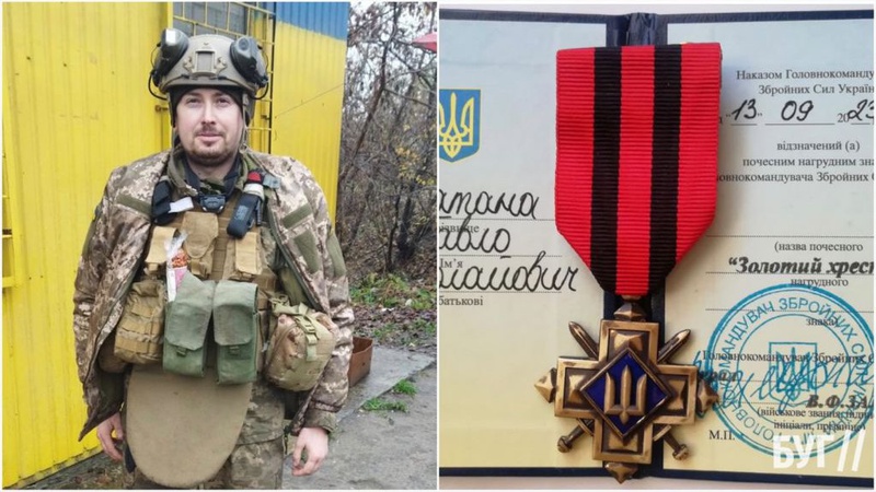 Військовослужбовця з Волині відзначили нагрудним знаком «Золотий хрест» від Залужного