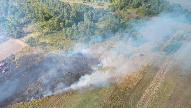 Горіла суха трава: поблизу Олики зайнялися 2,5 га