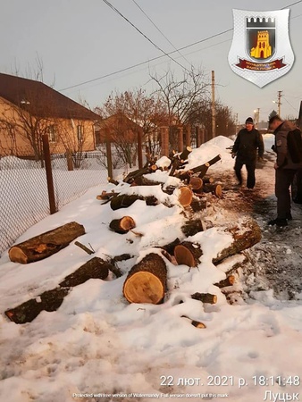 Муніципали оштрафували лучанина, який зберігав під парканом дрова