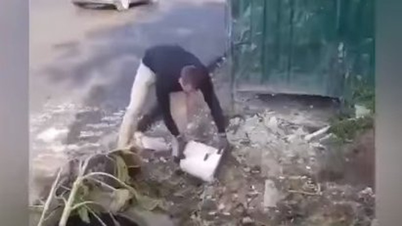 Муніципали оштрафували лучанина за те, що викинув будівельні відходи. ВІДЕО