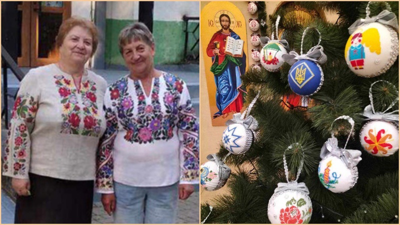 Дві свахи з Волині вишили для храму понад 100 ялинкових прикрас