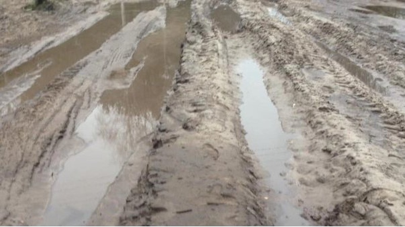 На Волині рейсовий автобус застряг у багнюці