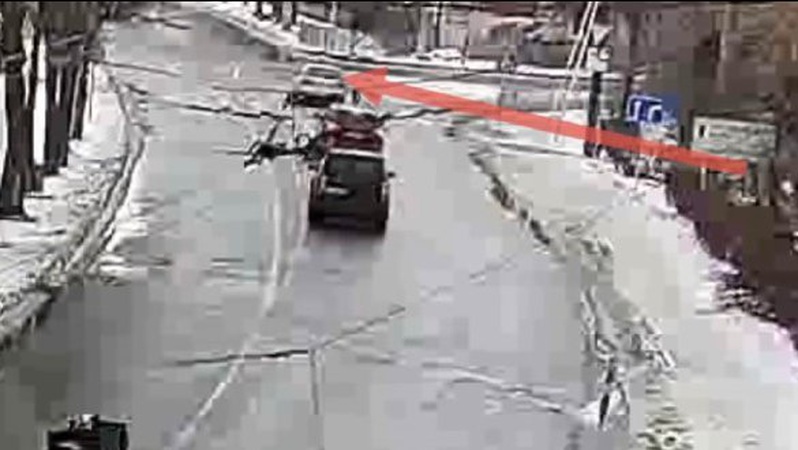 Камера відеоспостереження зафіксувала у центрі Луцька ДТП