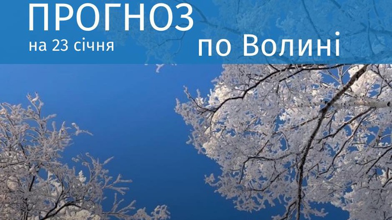 Прогноз погоди на 23 січня у Луцьку та на Волині