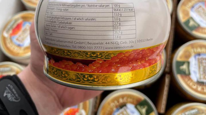 На «Ягодині» в українця вилучили понад пів тисячі банок ікри