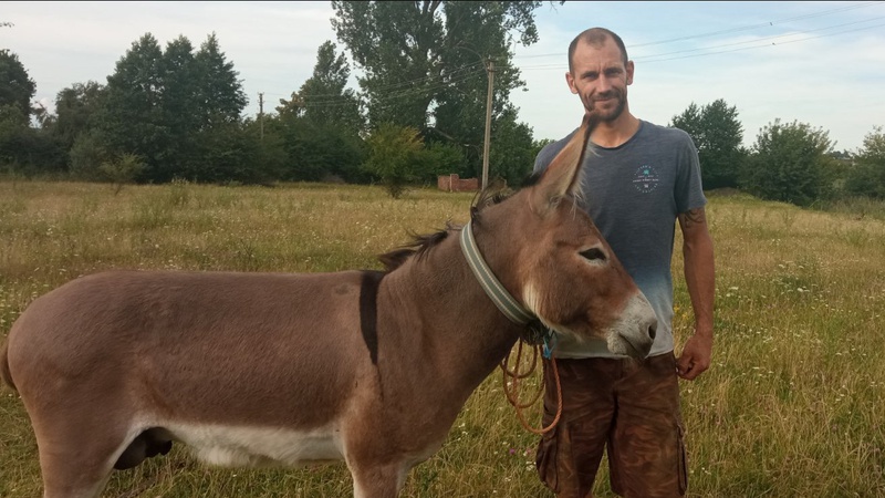У волинянина в господарстві живуть 12-ть порід кроликів, папуги та віслюк Мойсей