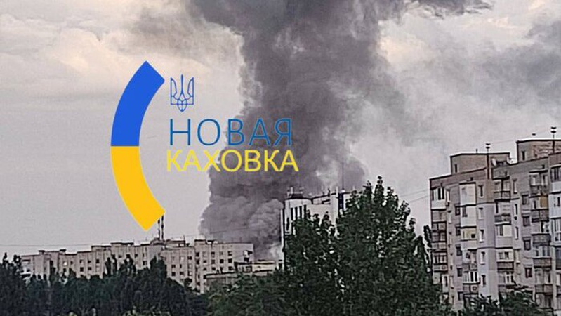 У Новій Каховці «приліт» по позиціях окупантів: детонує боєкомплект ворога