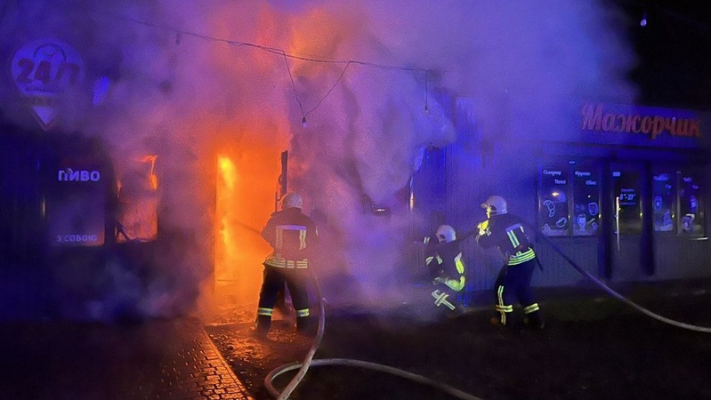 Поблизу Луцька горів пивний магазин