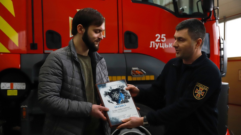 Лучанин врятував життя сусіда під час пожежі. ФОТО