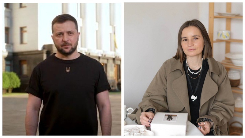 Волинянка пошила для Зеленського футболку з тризубом