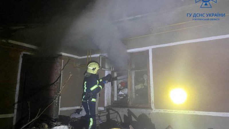 На Волині вночі горів житловий будинок . ФОТО