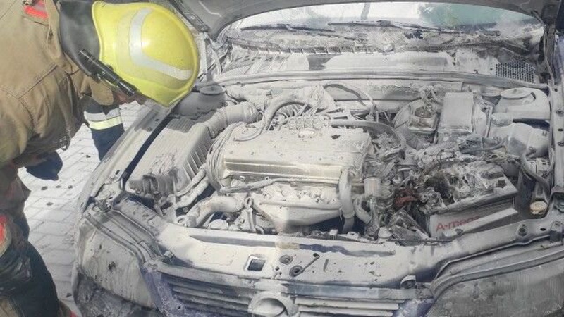 На Волині горів автомобіль. ФОТО