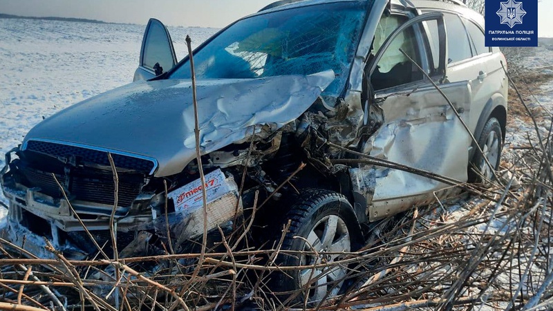 На Волині – аварія через водія, який виїхав на зустрічну смугу