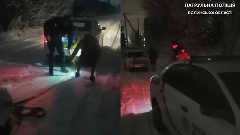 У Луцьку патрульні відбуксирували «жигулі», які зламалися посеред дороги
