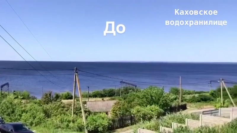 Каховське водосховище перетворилось на поле з калюжами. ВІДЕО
