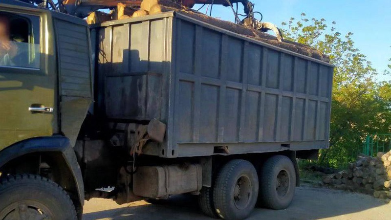На Волині зловили лісопорушника на «КАМАЗі» з незаконною деревиною