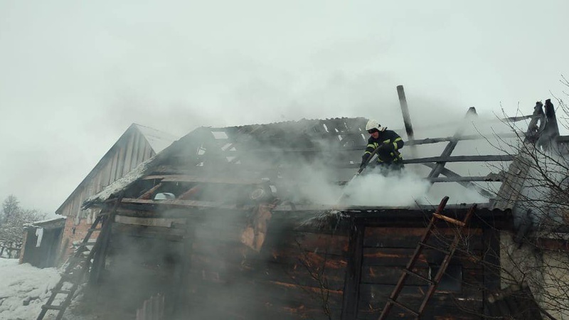 У селі на Волині ліквідували пожежу в господарській будівлі