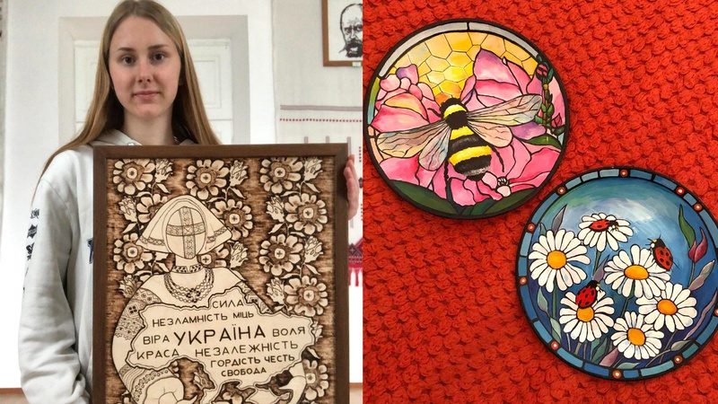 «Пише вогнем», малює кольорами веселки: волинянка створює цікаві пірографії