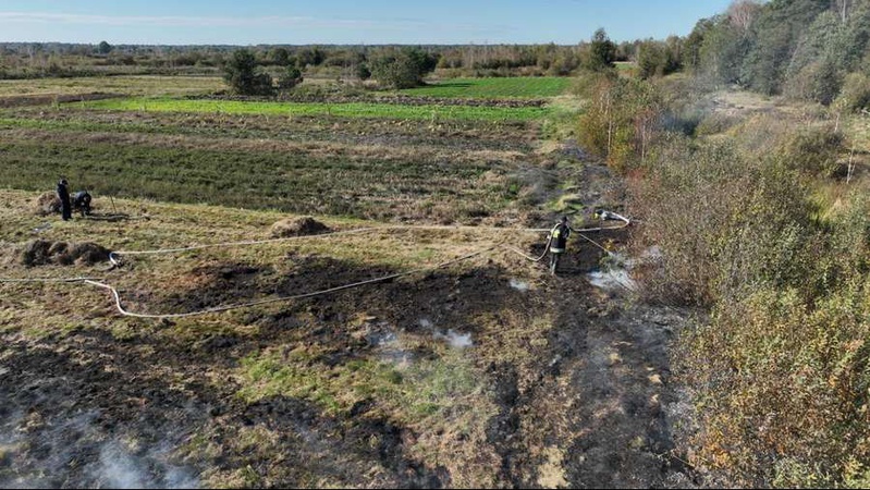На Волині рятувальники ліквідовують пожежу на торф’янику
