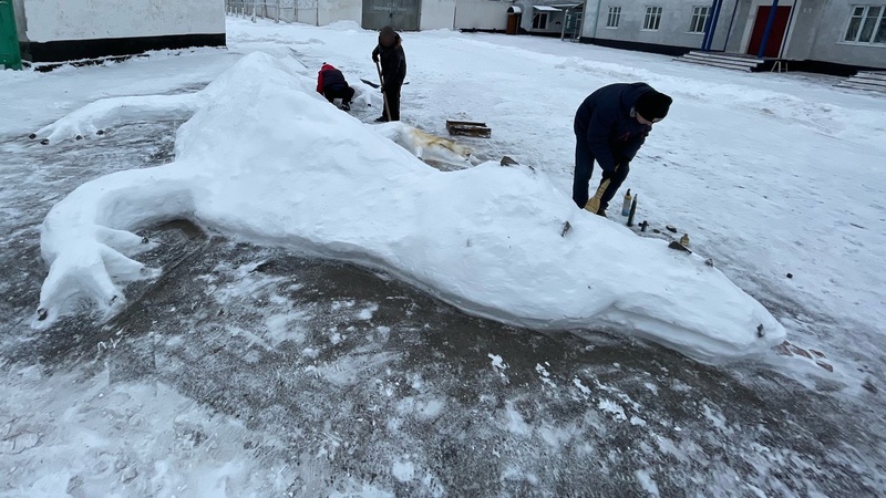 У виправній колонії Волині відбувся конкурс снігових фігур