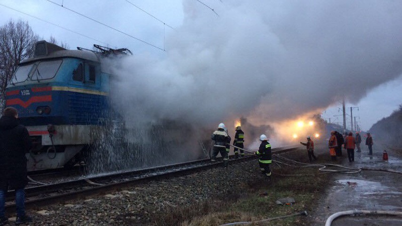 На Волині під час руху загорівся поїзд