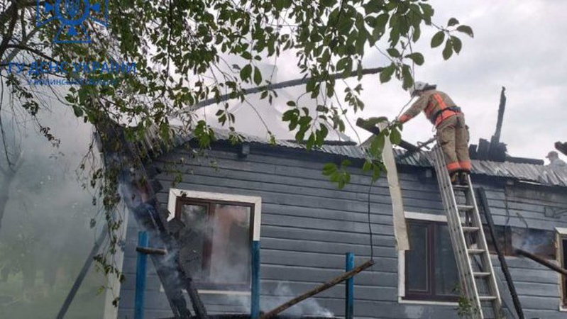 На Волині горів житловий будинок. ФОТО