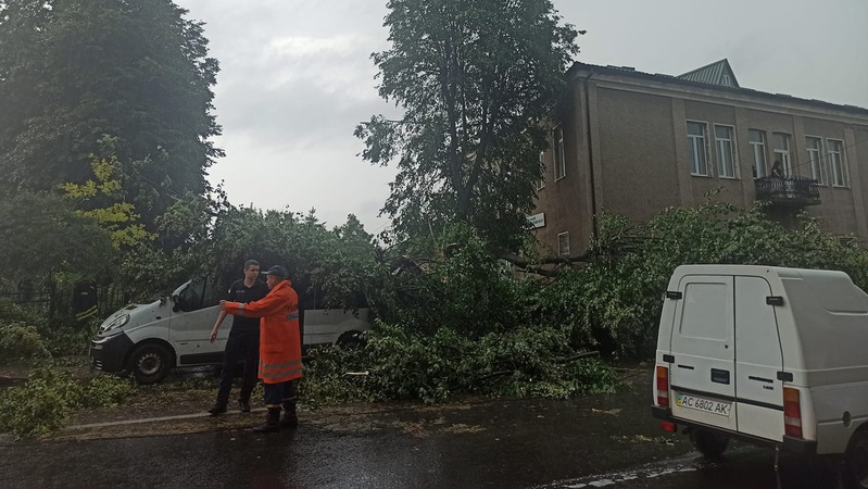 У Володимирі буревій зривав дахи і ламав дерева. ФОТО. ВІДЕО