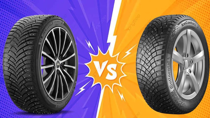 Порівняння шипованої гуми Continental IceContact 3 та Michelin X Ice North 4 SUV*