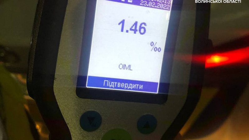 У Луцьку патрульні виявили трьох нетверезих водіїв