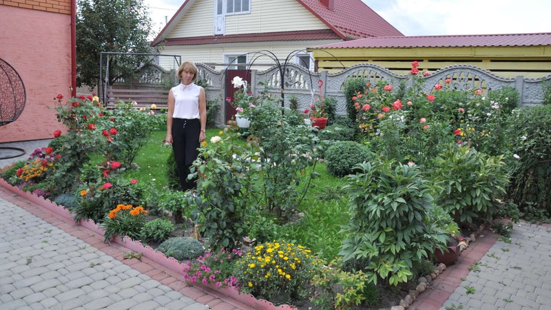 Волинянка перетворила свою прибудинкову територію на квітковий рай