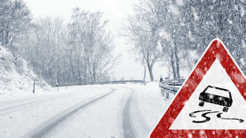 Замети та ожеледиця на Волині: на трасі утворився 10-кілометровий затор