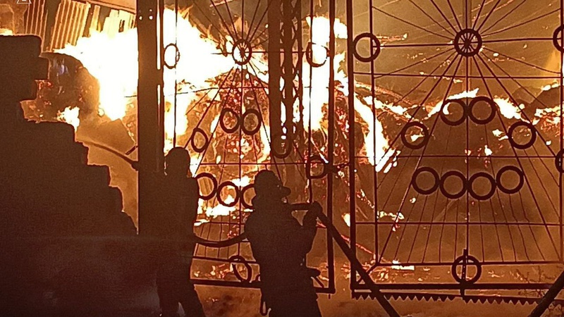 У селі на Волині горіла господарська споруда