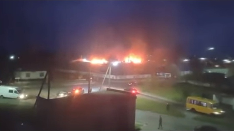 У Володимирі згорів деревообробний цех. ФОТО. ВІДЕО