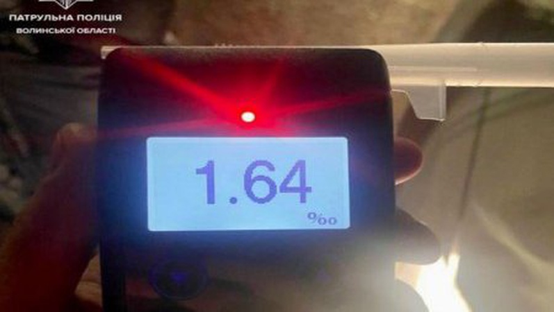 На Волині за добу виявили 5 п'яних водіїв: двох зловили під час комендантської години