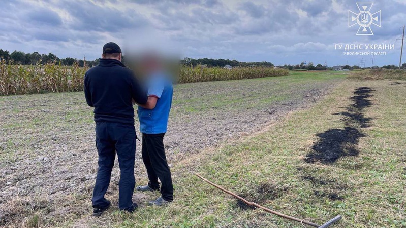 На Волині оштрафували палія сухої трави