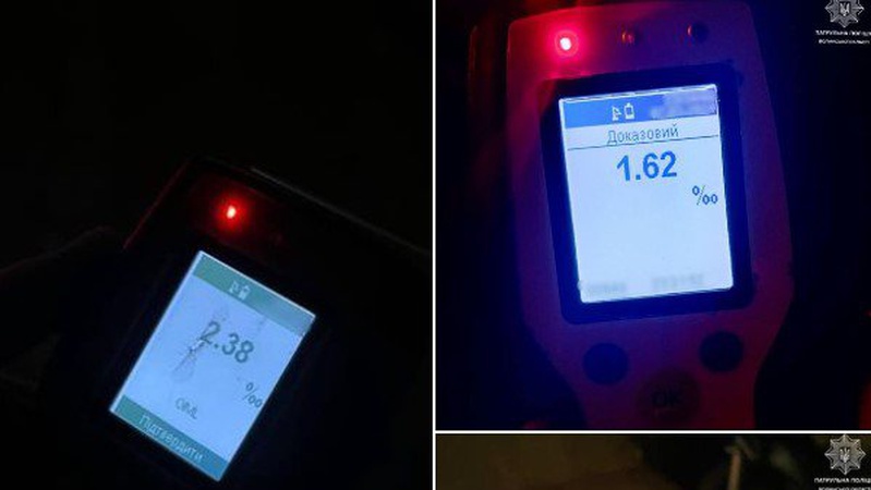 Протягом вихідних волинські патрульні виявили 13 п’яних водіїв-порушників. ФОТО