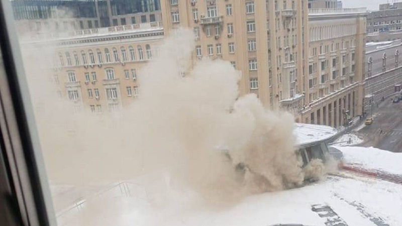 У москві горить театр сатири