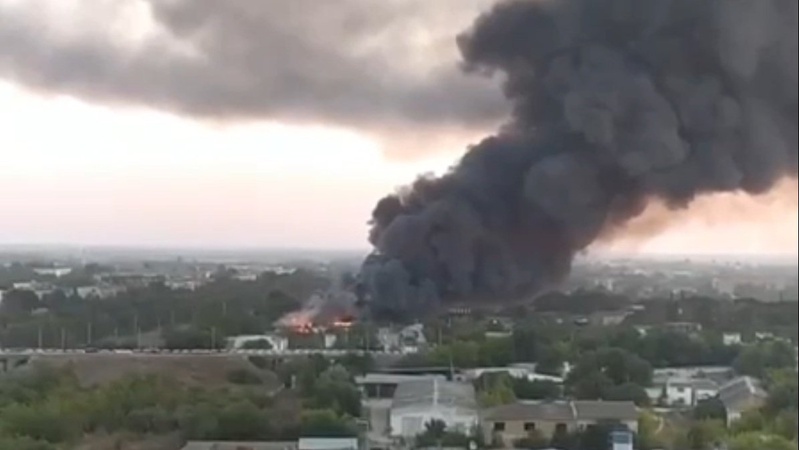 В окупованому Криму – велика пожежа. ВІДЕО