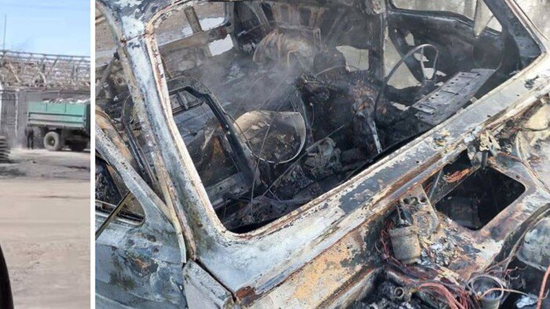 У Мелітополі злетіло в повітря авто із чотирма колаборантами