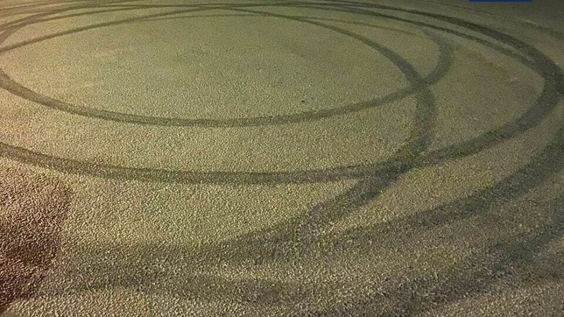 Під час комендантської години на Волині водій дрифтував на заправці