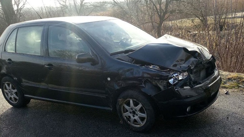 На волинській трасі водій через свою необережність влетів у відбійник